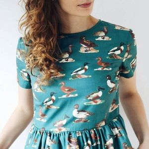 duck print dress